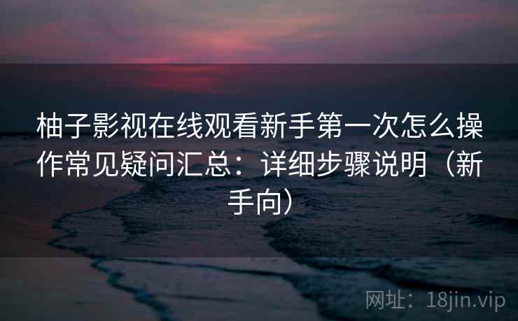 柚子影视在线观看新手第一次怎么操作常见疑问汇总：详细步骤说明（新手向）