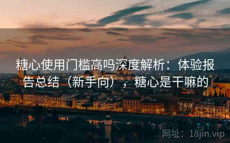 糖心使用门槛高吗深度解析：体验报告总结（新手向），糖心是干嘛的